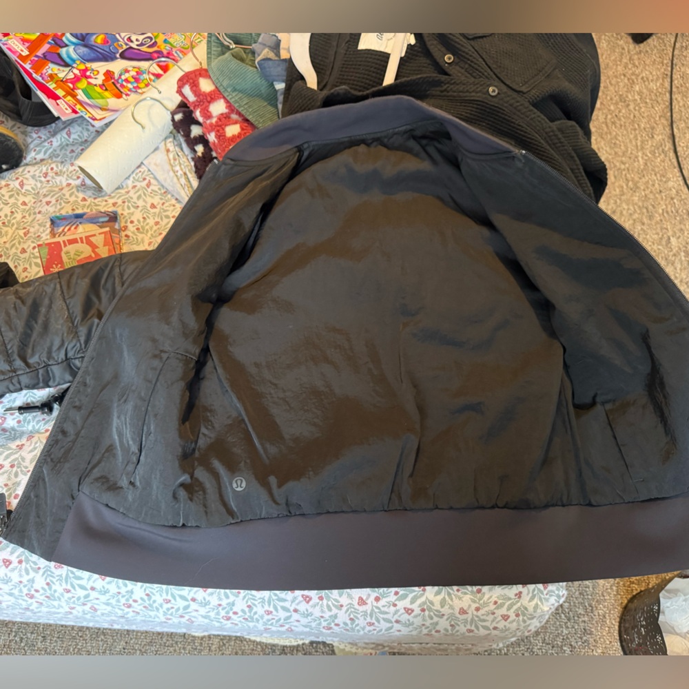 Black Lululemon reversible Bomber Jacket